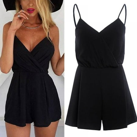 

Summark Elegant Women V-Neck Rompers Jumpsuit Sexy Club Bodycon Playsuit Romper
