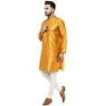 thumbnail image 2 of SKAVIJ Kurta Pajama Set for Men Art Silk Party Wear Dress Blue L, 2 of 6
