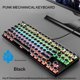 thumbnail image 2 of Teclado Punk De 87 Teclas, Anillo Magnético, Cable Usb, Teclado Con Retroiluminación Colorida Y Patrón De Grietas Cateissary EL013789-01, 2 of 4