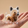 thumbnail image 4 of Dog Hair Storage Keychain, Clear Puppy Shaped Pet Fur Keepsake Capsule Pendant, Portable Pet Hair Memorial Holder Key Ring, Sentimental Gift for Dog Lovers, 4 of 9