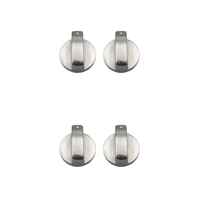 Bearachild 2 uds. De perillas de Control de estufa de plateadas universales de Metal de 6/8mm, adaptadores, interruptor de horno, cerraduras Type1 NO1