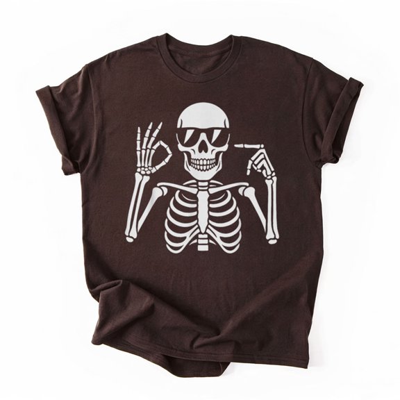 67 Skeleton Funny Six Seven Gen Alpha Halloween Meme T-Shirt, Multicolors, Size S-5XL