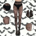 thumbnail image 4 of Pantyhose for Women Halloween Stockings Hosiery Fishnet Sheer Pantyhose Breathable Hollow Out Shiny Tights, 4 of 4
