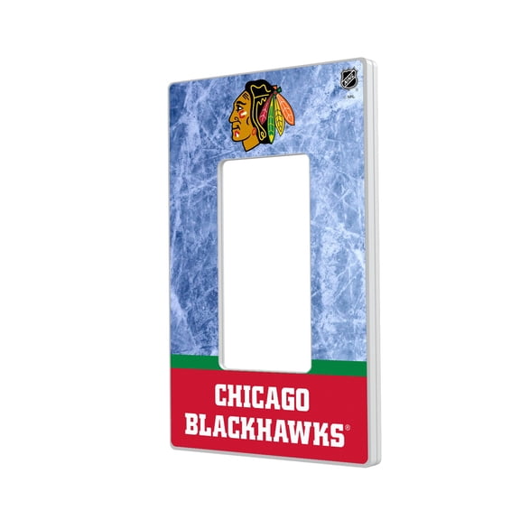 Chicago Blackhawks Wordmark Single Rocker Lightswitch Plate