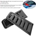 thumbnail image 6 of Car Bonnet Vents, Pack of 2 Black ABS Plastic Universal Auto Bonnet Air Vents Engine Hood Vents Car Hood Vent Scoop Kit Car Exterior Decorative Parts Fit for Focus RS MK2, 6 of 9