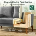 thumbnail image 3 of Velvet Spring Couch, 68" Comfy Loveseat Sofa Gray, Mid Century Modern Tufted Love Seat, Small Couch with Solid Wood Frame, 3 Seater Sofa for Living Room, Bedroom, Apartment, Small Spaces, 3 of 7