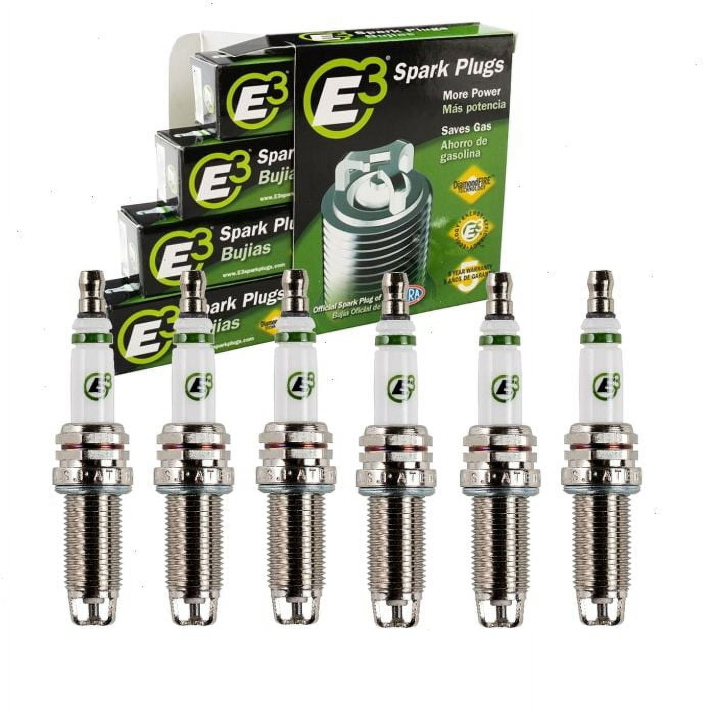6 pc E3 Spark Plugs compatible with Nissan Frontier 3.8L V6 2020-2022