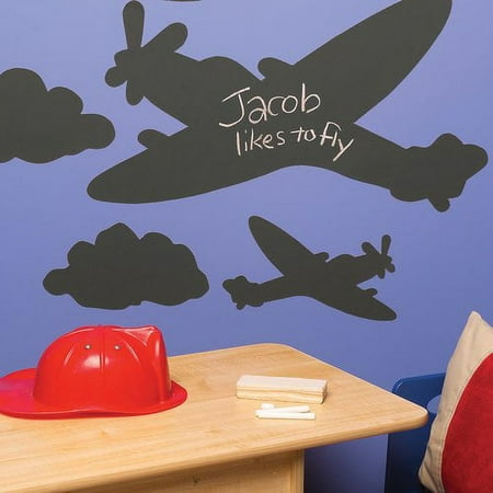Wallies Planes and Clouds Chalkboard Wall Decal