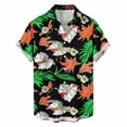 thumbnail image 5 of Tisuna Casual Summer Shirts For Men Floral Print Short Sleeve Lapel Collar Tops Comfortable Leisure Men'S Button Down Hawaii Shirts Black Size Xxxxxl, 5 of 5