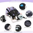 thumbnail image 4 of WAUOEMY Wednesday Addams Canvas Backpack Daypack Bookbag Middle School Students Bag Casual Laptop Travel Bag with USB Charging Port 18" Travel Hiking Daypacks Rucksack (purple-s, 4 of 6
