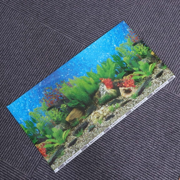 Baluue Aquarium Wallpaper Background Lifelike Effect 1Pcs 20.5x11.8in