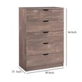 thumbnail image 5 of Benzara Wooden Utility Storage with 5 Drawers and Grain Details, Hazelnut, 5 of 5