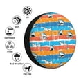 thumbnail image 4 of Salouo Shark On Line Print Spare Tire Cover 14-17 inch Spare Tire Protector Universal Tough Tire Wheel Cover for Trailer SUV and Truck-16 inch, 4 of 6