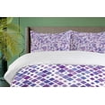 thumbnail image 4 of Ambesonne Lavender Duvet Cover Sets, Purple Retro, 2-King, Violet Purple White, 4 of 7
