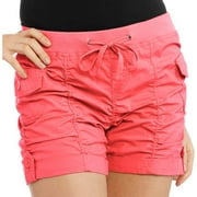 Juniors' Plus Ruched Shorts