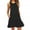 Black, variant on Azrian Summer Dresses,Plus Size Women Dress Fashion Women O-Neck Casual Solid Pockets Sleeveless Above Knee Dress