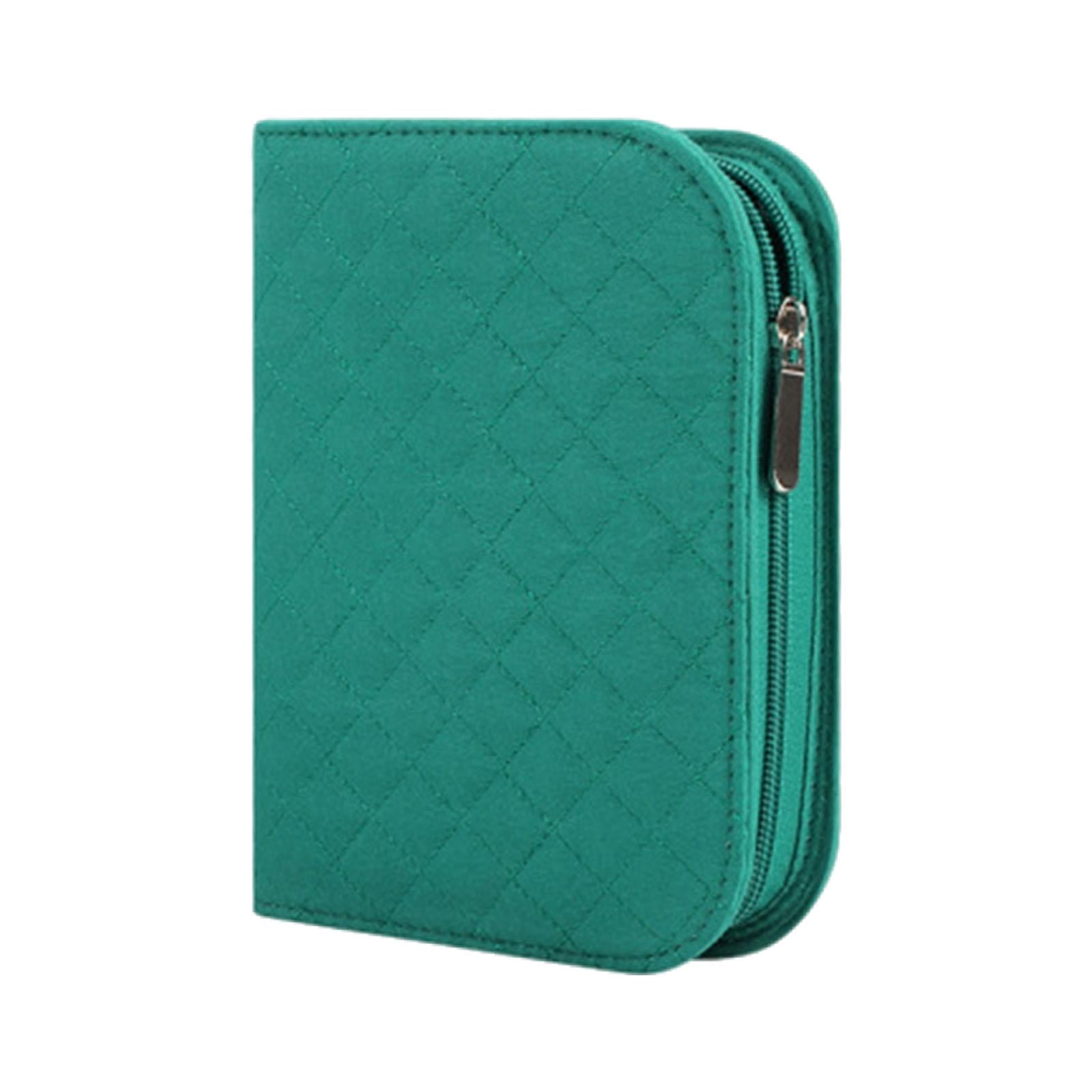 S SERENABLE Crochet Hook Case Organizer Case for Knitting Crochet Hooks Crochet Accessories Storage Case with Web Pockets Portable Lightweight Knitting Tool Pouch Polyester Material Green