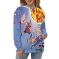 thumbnail image 4 of Phineas And Ferb Hoodie 3D Print Pullover Hooded Long Sleeve Sweatshirts Tops Blouse with Pocket for Mens Womens, 4 of 8
