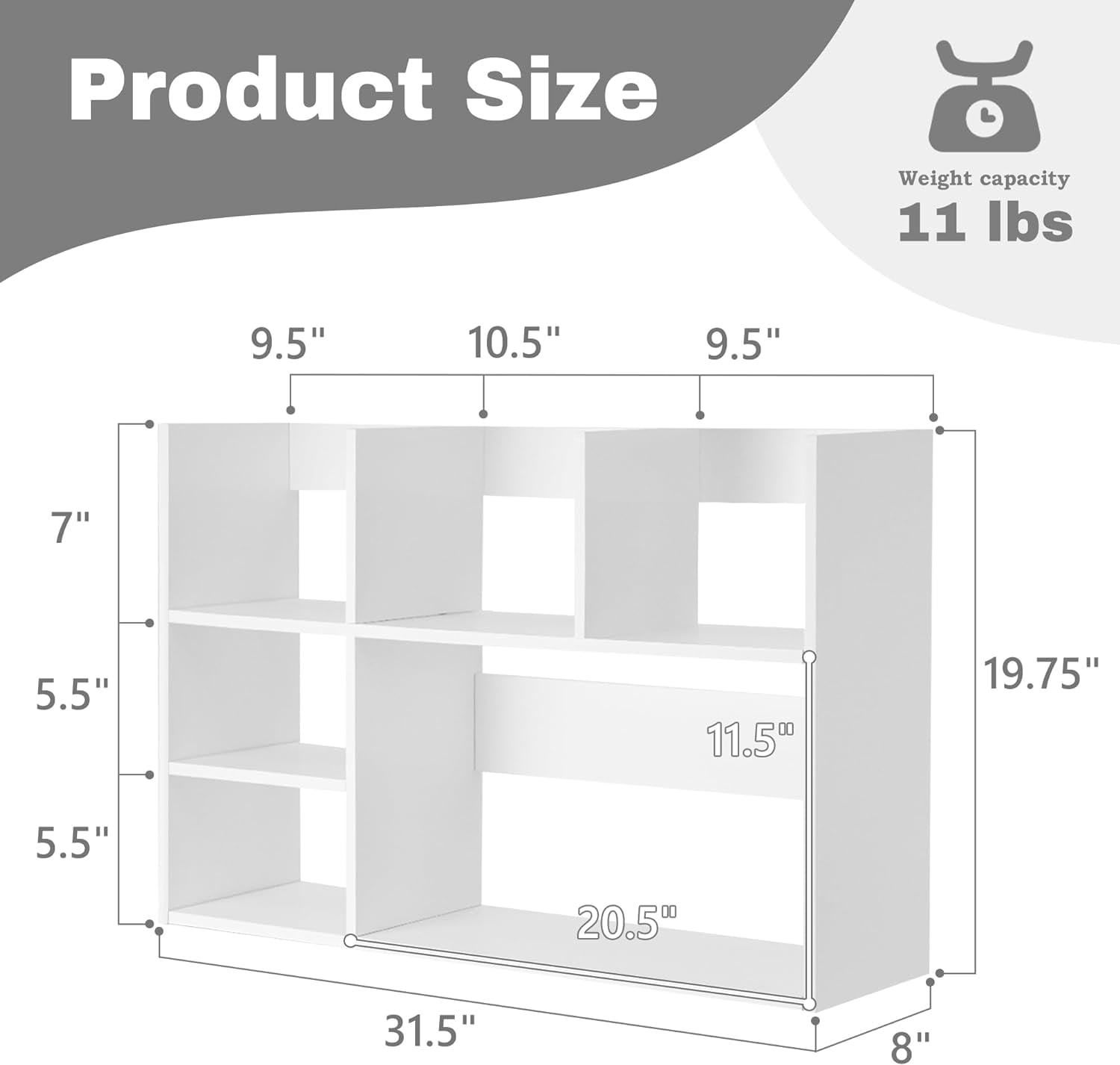 Jerry & Maggie - Desk Organizer 2-Tier WPC Curved Shelf Cosmetic Rack Office Home Bathroom Storage - Free Standing Shelving