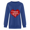 thumbnail image 4 of Baqcunre Crewneck Sweatshirts Women's Sweatshirt Crew Neck Heart Letter Print Long Sleeve Casual Sweat Tops(Blue S-XXL),Womens Sweatshirt Womens Tops Valentine'S Day Shirts For Women, 4 of 4