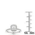 thumbnail image 3 of Luxurman GIA Cushion Cut Natural Diamond Engagement Ring 14K Halo Design (White Gold Size 5.5), 3 of 3