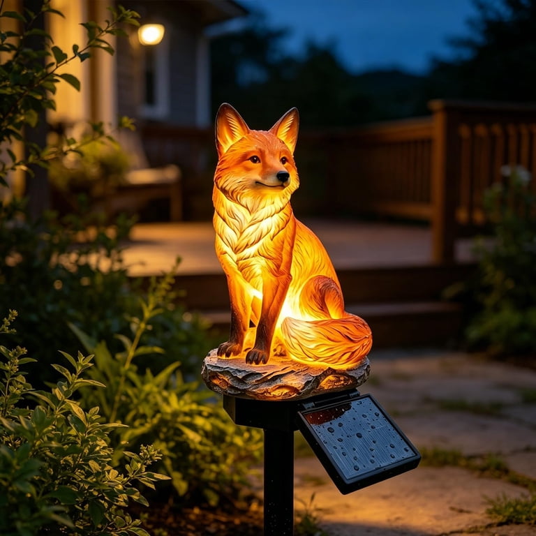 Red Fox Waterproof Solar Powered Garden Landscape Stake Light