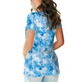 thumbnail image 4 of Plus Size Tops for Women V Neck Tie Dye Loose Fit Blouses Dressy Casual Lightweight Short Sleeve Tee Shirts Tunic Tops, 4 of 7