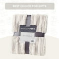 thumbnail image 4 of Madison Park Ivory Throw Blanket, Cozy Soft Throw for Bed, Sofa, Couch, Long Faux Fur Blanket for All Seasons, Christmas Gifts for Women, Men, 50x60", 4 of 6