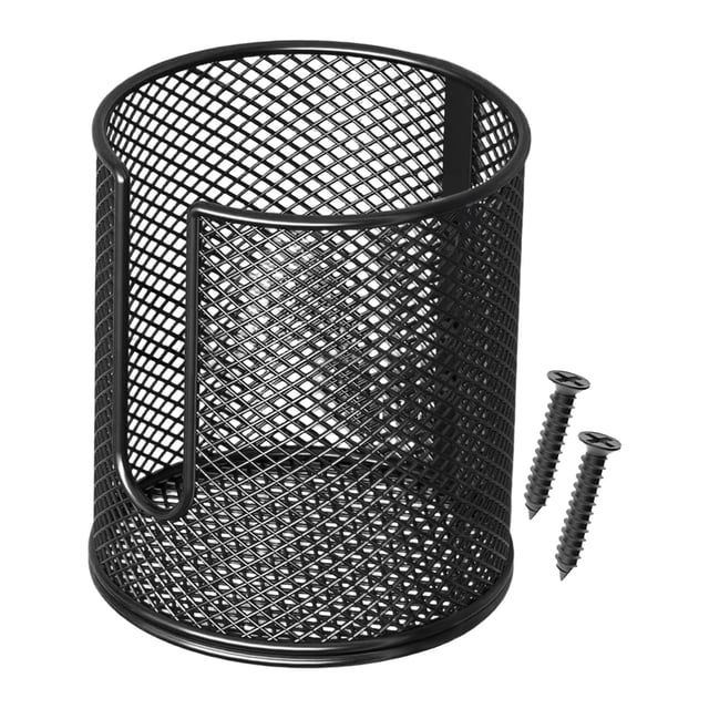 Portavasos de escritorio de metal profesional anticaída para mesa, portabotellas de agua y bebidas Montaje con tornillo