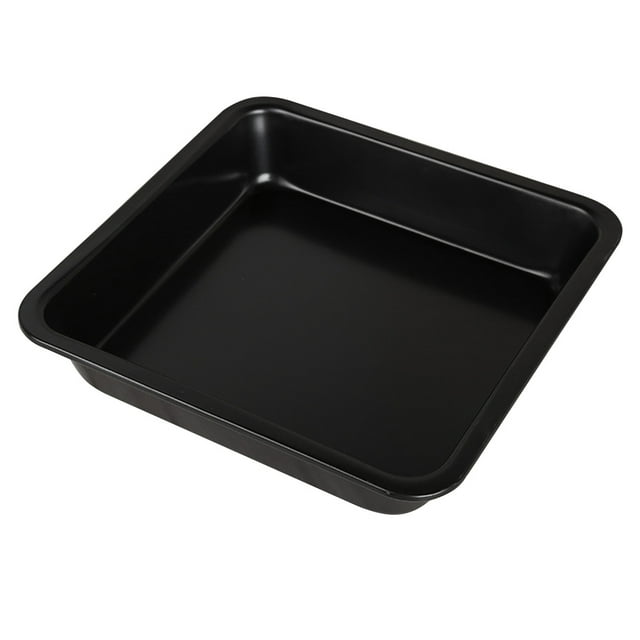 MasteelfCA 1pc Multifunctional Kitchen Gadget Carbon Steel Baking Plate Pizza Baking Tool Cake Mold for Home Restaurant (Black)