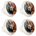 thumbnail image 2 of 4 Pcs Abstract Rhinoceros Knobs for Kitchen Cabinet Cupboard Dresser Bookcase Drawer Pulls Handles Round Home Decor, 2 of 8