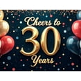 thumbnail image 5 of LUUFILx Cheers to 30 Years Party Decoration Backdrop Birthday Supplies Anniversary Banner Balloon Background Photography Prop Celebration Decor, 5 of 9