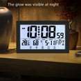 thumbnail image 3 of Atomic Clock with Indoor Temperature and Humidity,Self-Setting Digital Wall Clock or Desk Clock,Battery Operated Alarm Digital Clock Large Display for Seniors,black, 3 of 6