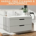 thumbnail image 2 of 35.4 Inch Bathroom Vanity with Sink, Modern Floating Bathroom Storage Cabinet, Bathroom Vanities with Sink, Wall Mounted Bathroom Cabinet with 2 Soft Close Drawers, 2 of 7