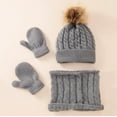 thumbnail image 5 of Baqcunre Winter Clothes for Women,Winter Kids Hat Scarf Glove Set Knit Lined Neck Warmer Mittens for Toddler Boys Girls Gray, 5 of 5