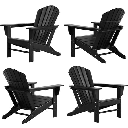 Westin Outdoor Patio Adirondack Chair (Set of 4) Black