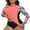 Coral Floral, variant on Charmo Women's Long Sleeve Swimsuit Tops Sun Protection UPF 50+ Rash Guards Hiking Runing Athletic Swim Shirts