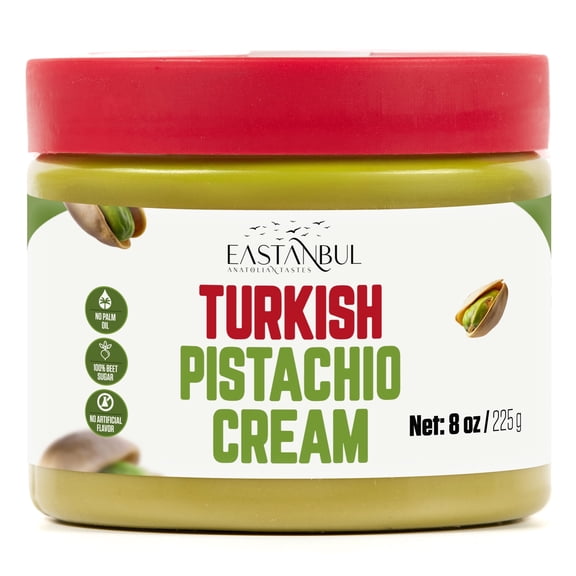 Eastanbul Pistachio Cream, Pistachio Butter, Turkish Cream Spread for Dubai Chocolate Bar, 8oz