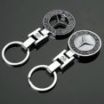 thumbnail image 5 of 2 llaveros con logotipo de coche en 3D de metal cromado de repuesto para coche, compatibles con accesorios Mercedes Benz, regalo familiar para hombres y mujeres, regalos elegantes, 5 of 5