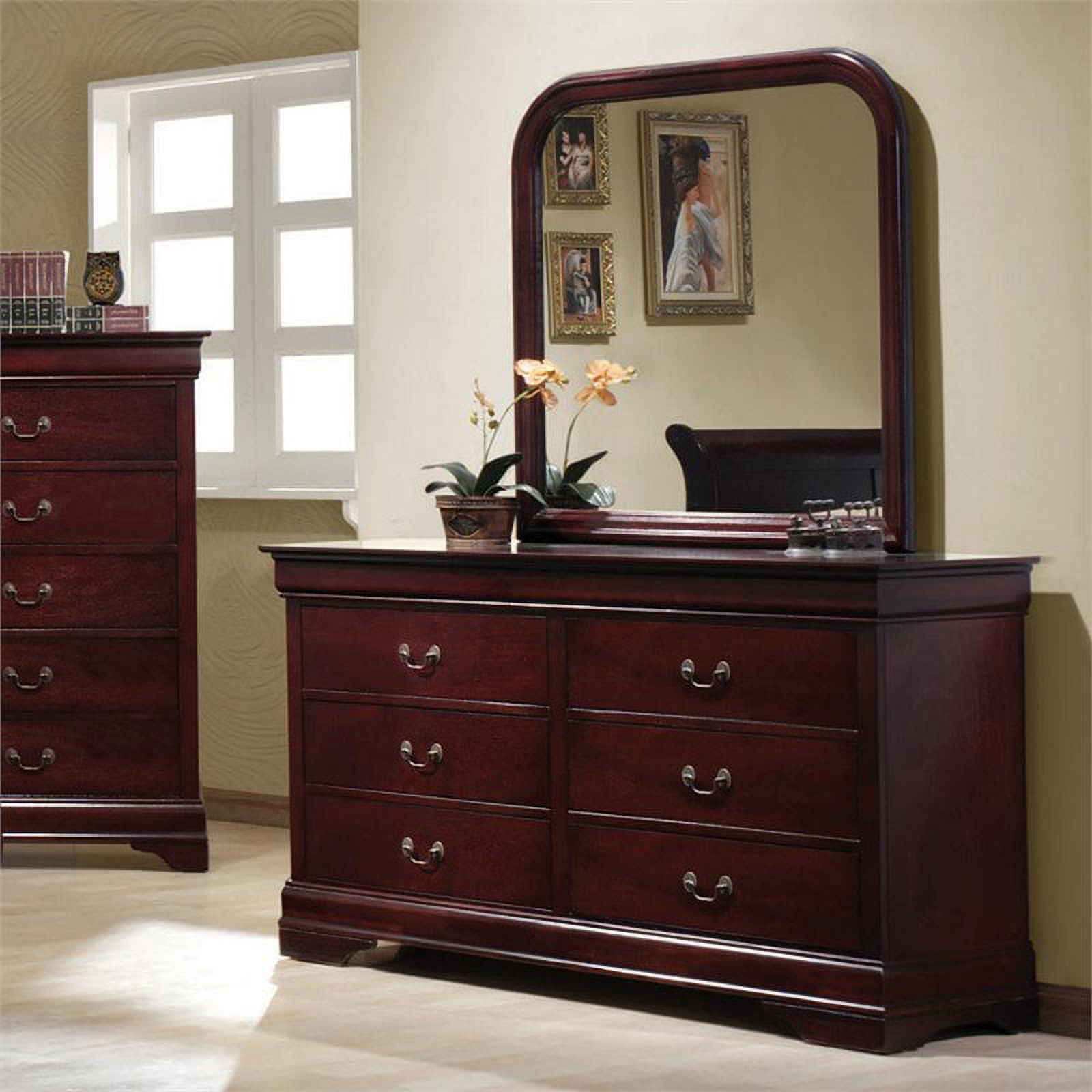  Coaster Home Furnishings Louis Philippe 5-Drawer Chest Red Brown  203975 : Home & Kitchen