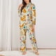 thumbnail image 2 of Fotbe Whimsical Fox Floral Garden Conjunto de Pijama de Manga Larga para Mujer con Estampado, Ropa de Dormir de 2 Piezas, Conjunto de Casa Suave y Cómodo con Bolsillos-X-Large, 2 of 7