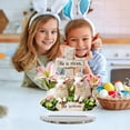 thumbnail image 3 of Easter Decorations for the Home Farmhouse Colorful Bunny with Egg Easter Table Decor Happy Spring Decoration for Indoor Home Party Easter Tabletop Decoration Easter Gifts for Kids, 3 of 9
