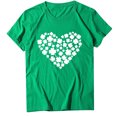 thumbnail image 4 of Pompotops Femmes Casual St. Patrick'S Day Imprimé Manches Courtes Col Rond Pull-Shirt Tops, 4 of 5
