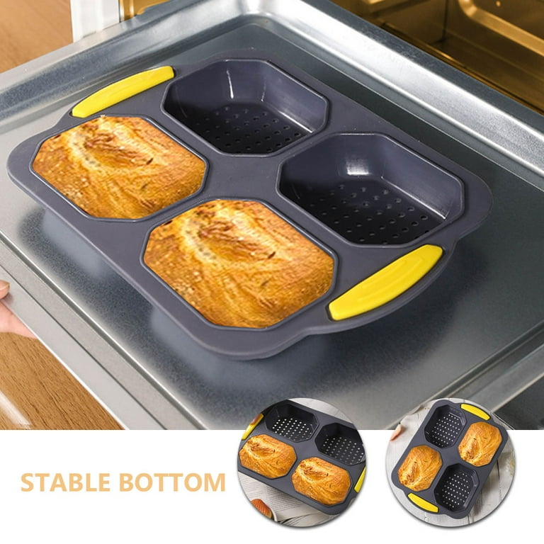 Silicone Hamburger Bun Pan Nonstick Baking Pan Easy-to-release