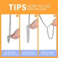thumbnail image 4 of Dog Training Collar Adjustable Choker Collar Solid Steel Metal Snake Chain For Pets (l-4.0mmx60cm), 4 of 5