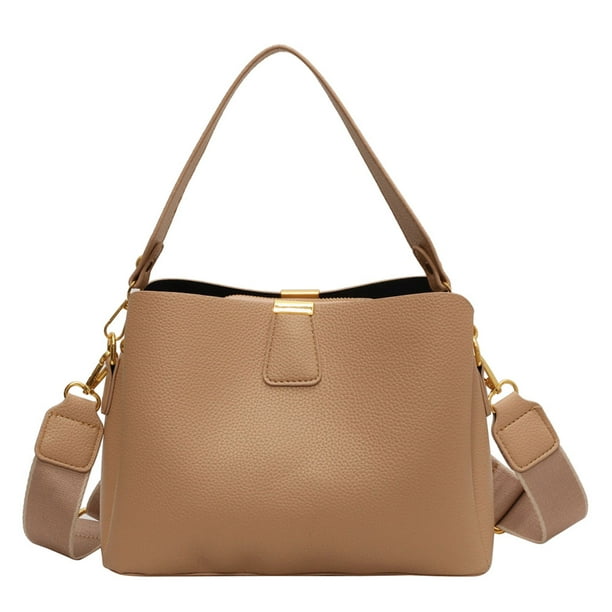 9721 Bolso Axila Color Sólido Bolso Bandolera Y Versátil (Caqui) Caqui