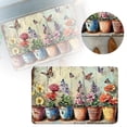 thumbnail image 1 of Modern 3D Floral Print Doormat Set High Absorbency Machine Washable Entryway Carpet And Bath Rug For Indoor, 1 of 4