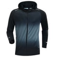 thumbnail image 3 of hoksml Men's Gradient Hooded Running Jacket Full Zip Quick Dry Lightweight Athletic Windbreaker for Outdoor Gym Cycling Daily Wear, 3 of 8