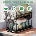 thumbnail image 6 of Dish Drying Rack, Elemore Home 2-Tier Dish Racks for Kitchen Counter with Drainboard, 6 of 6