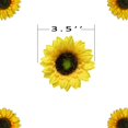 thumbnail image 2 of Cabezas de girasol artificiales UKELER, 50 unidades, 9 cm, decoración amarilla, 2 of 7